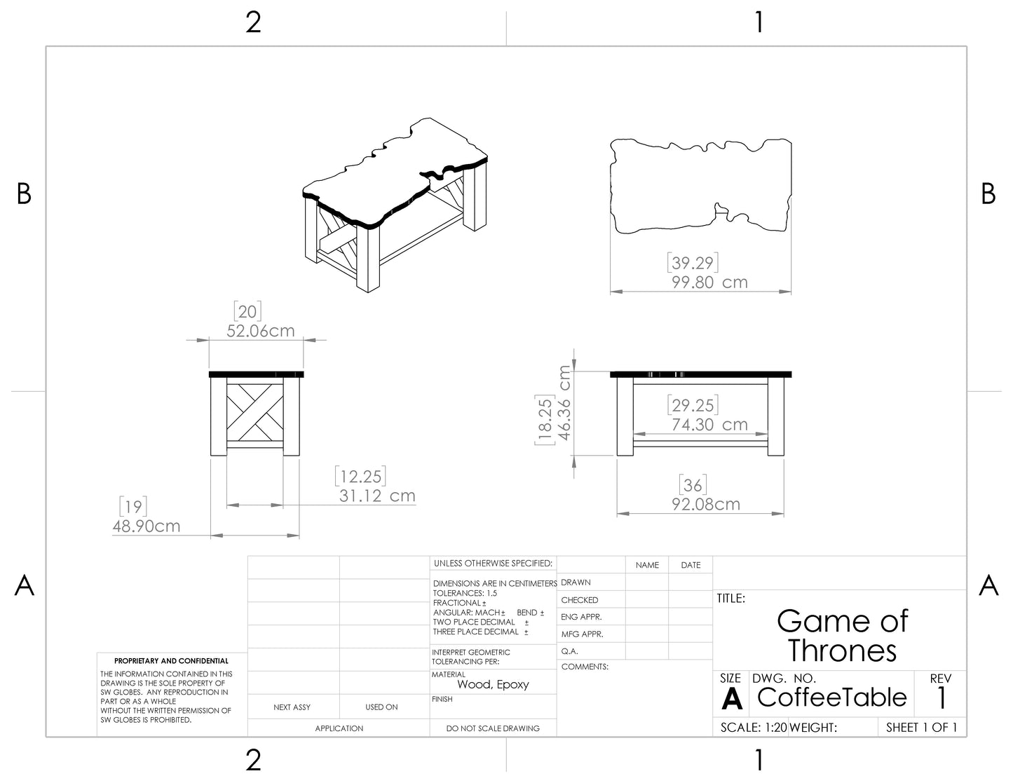 Game of Thrones Coffee Table