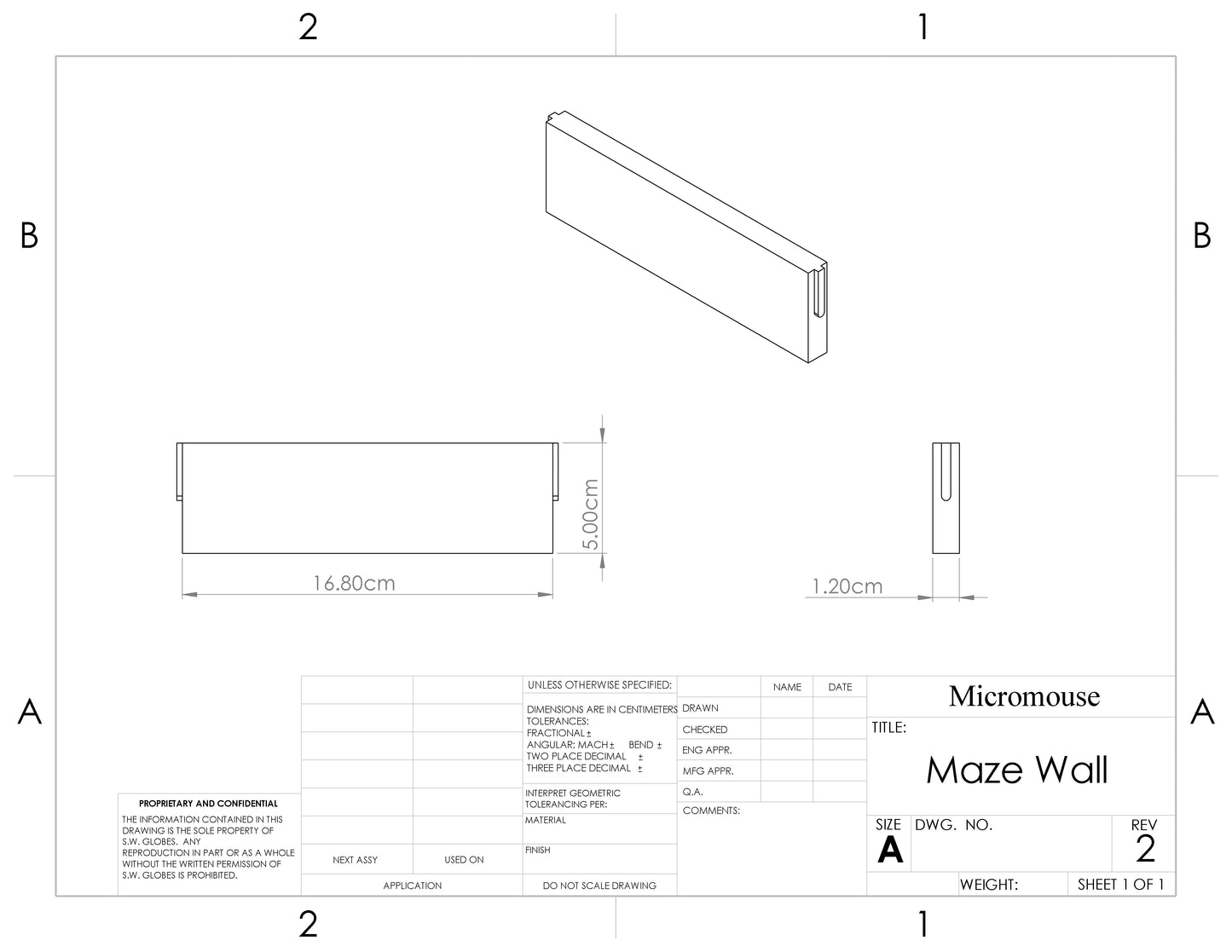 Micromouse Maze Walls (Pack of 6)