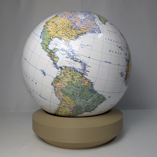 36cm White Political World Globe