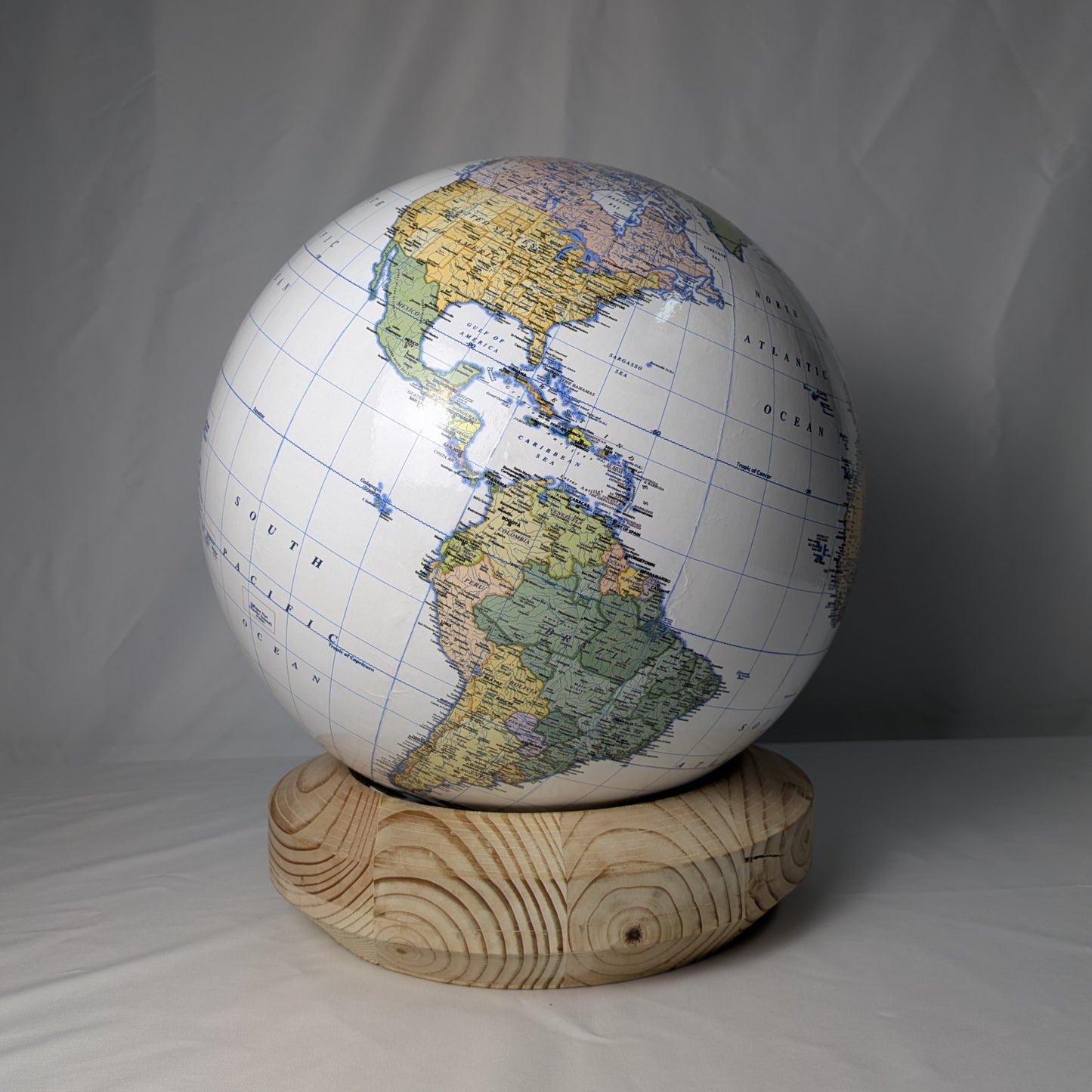 36cm White Political World Globe