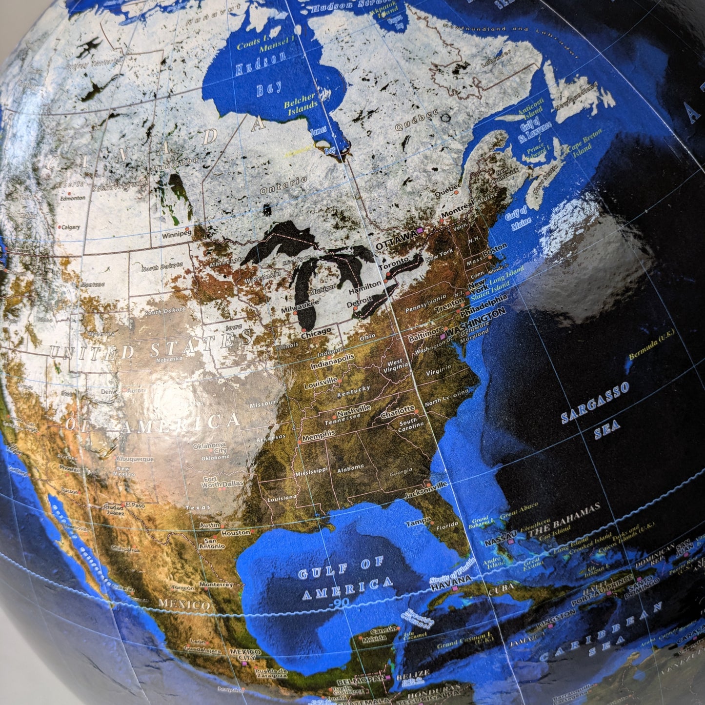 50cm Satellite World Globe - Winter Edition