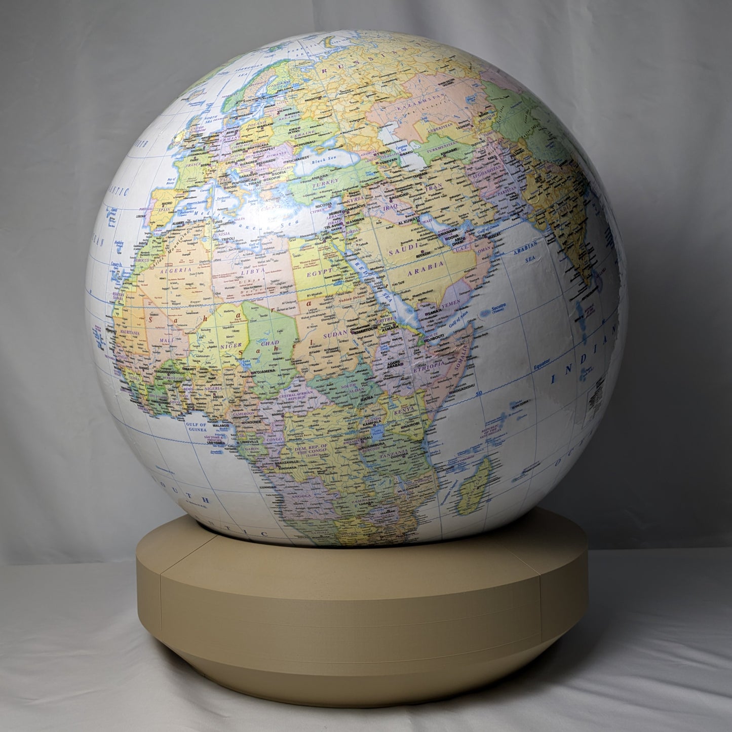50cm White Political World Globe