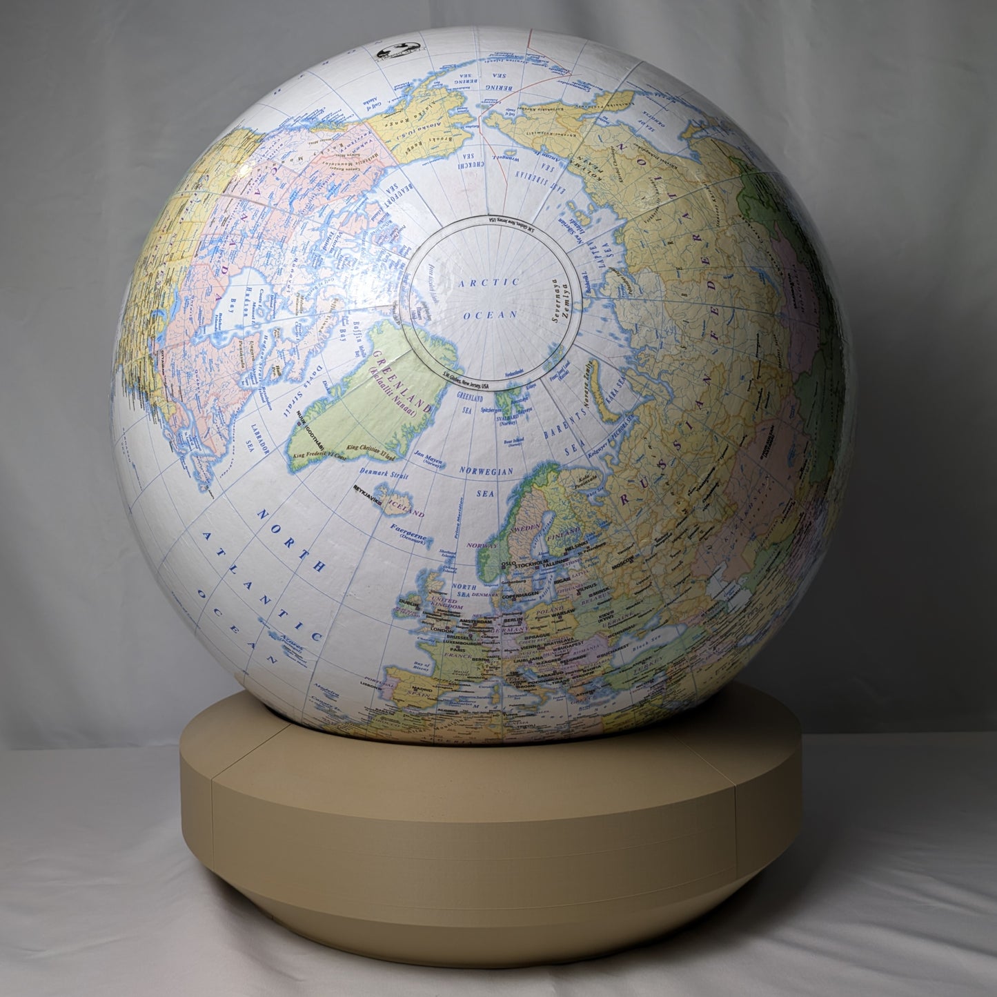 50cm White Political World Globe