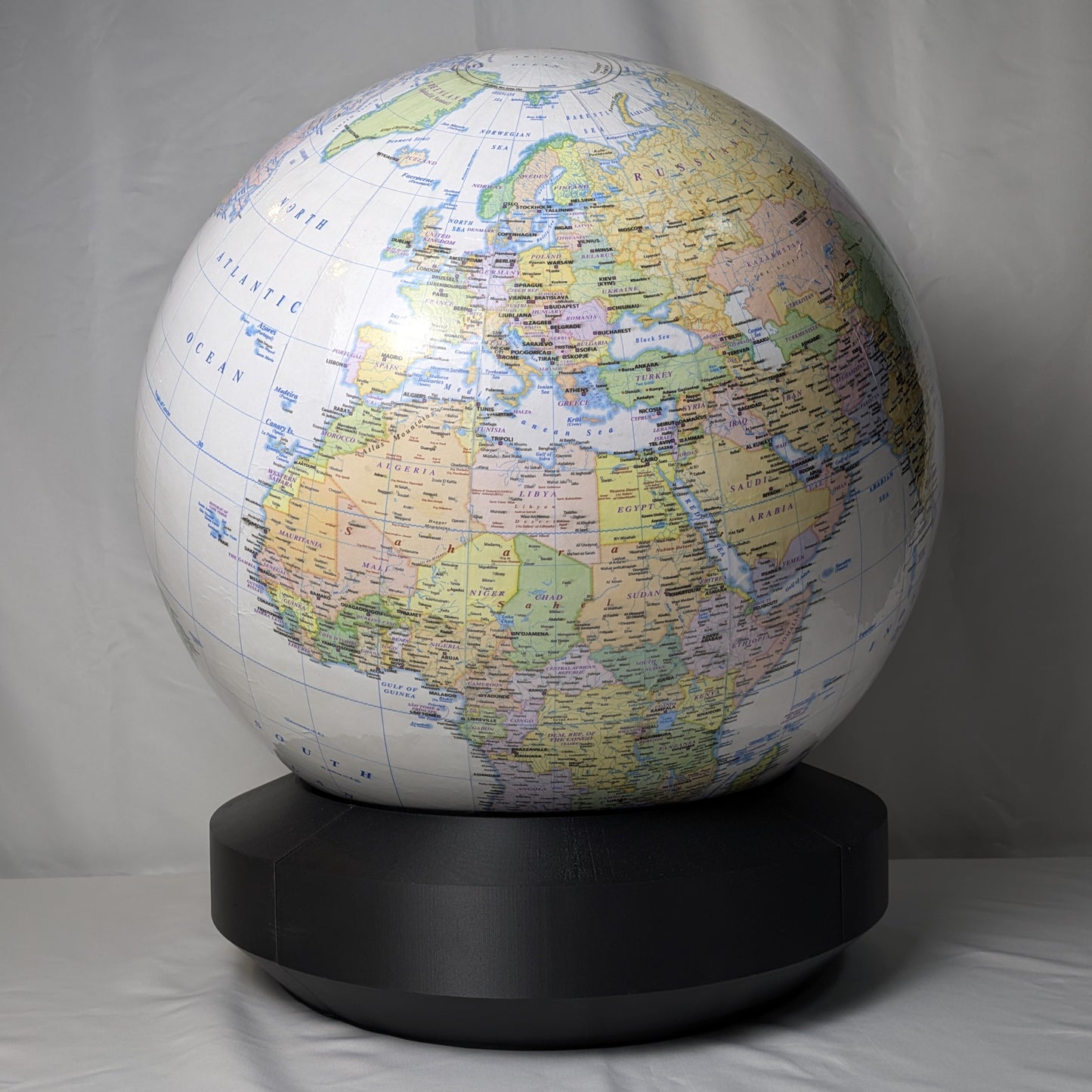 50cm White Political World Globe